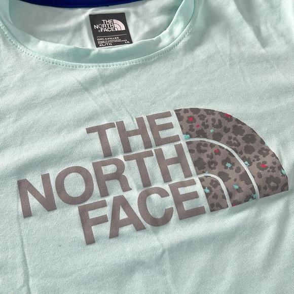 The North Face Aqua Blue Cheetah T-Shirt - Picture 5 of 7